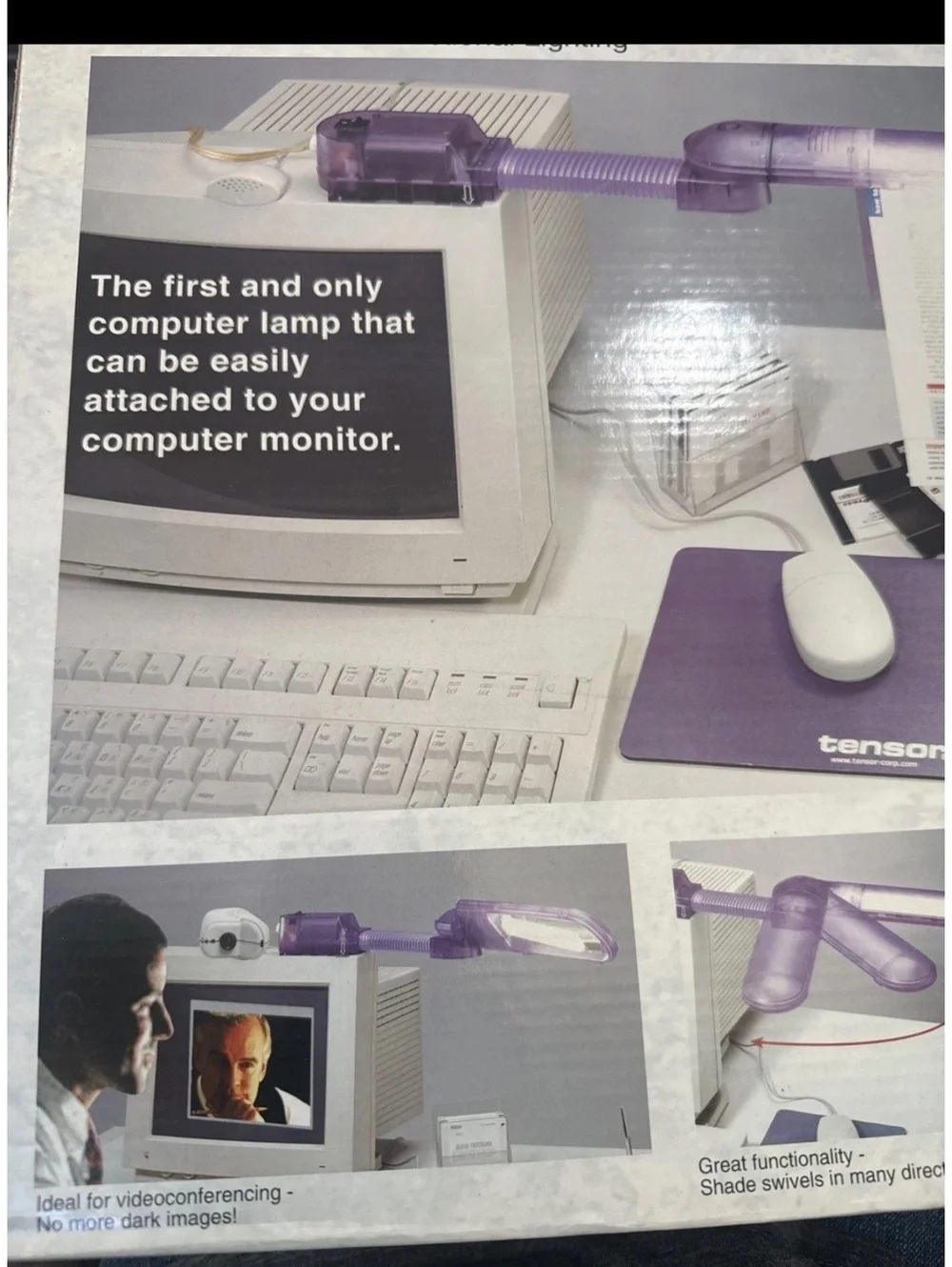 Tensor Compact Fluorescent Computer Lamp Model CLI-66 - Purple